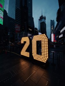 2020 Times Square New Year Economic Calendar New York City United States China Trade War
