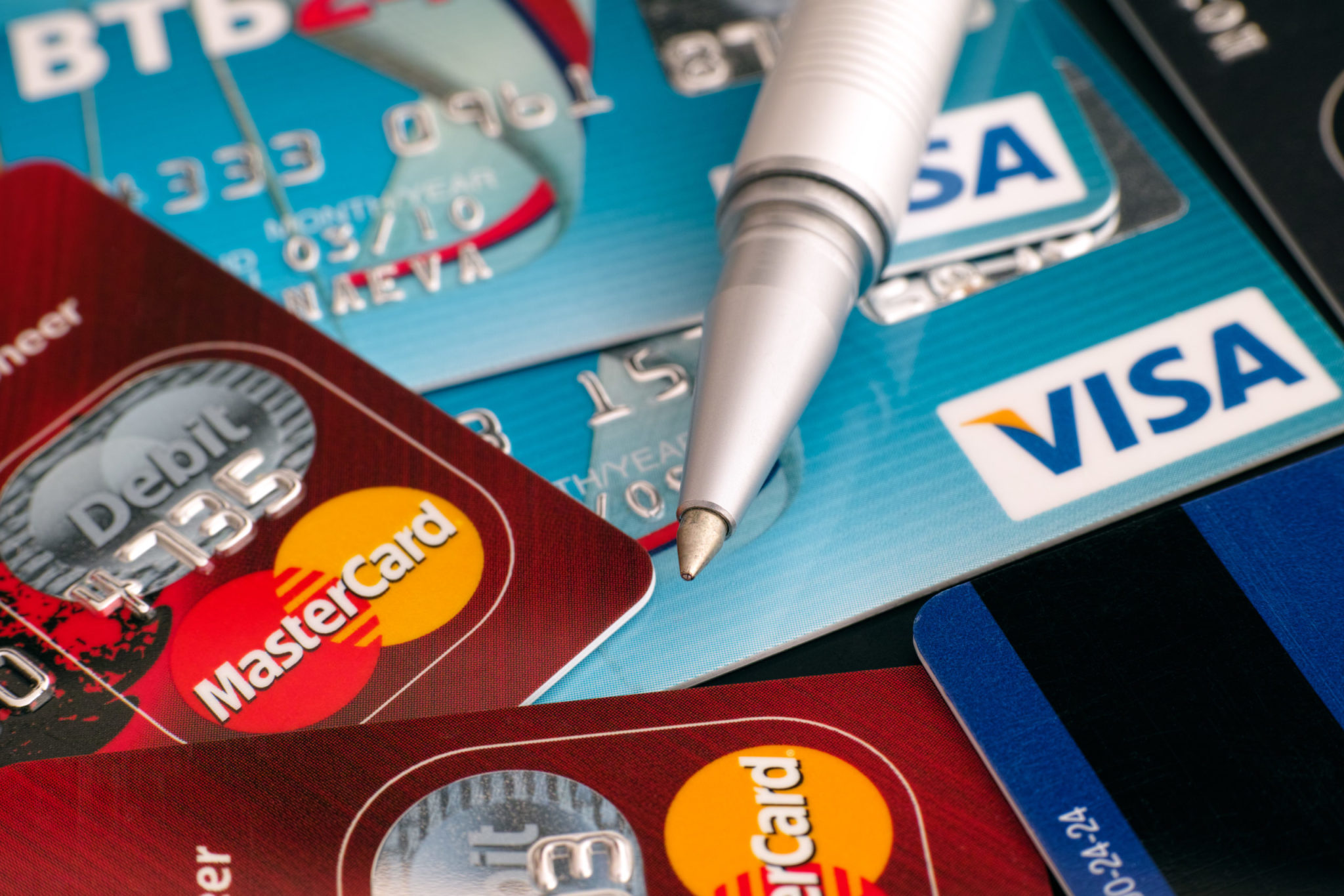 Visa and Mastercard cards