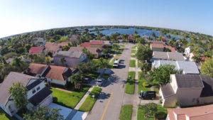 neighborhood aerial drone florida pretty houses American home loan process during COVID-19