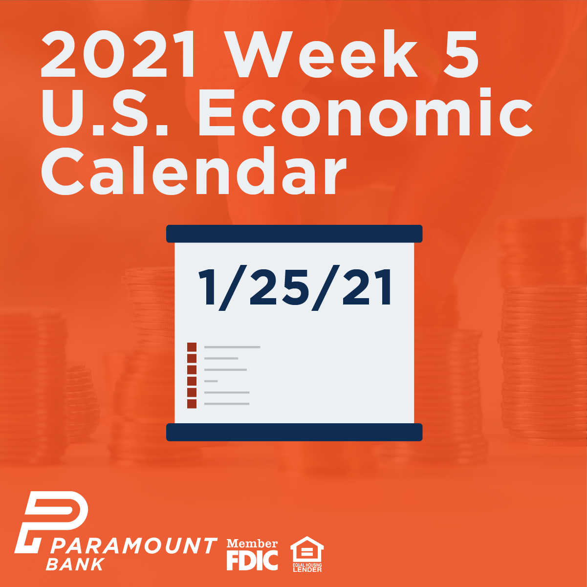 2021 Week 5 U.S. Economic Calendar Paramount Bank 2021 Week 5 U.S